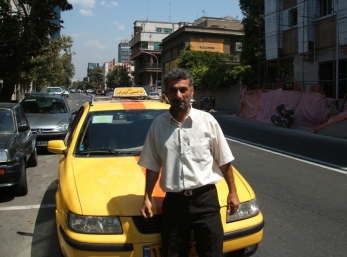 My trusty cab driver, Tehran. On my last day - LAST day - he asked if i wanted some whiskey.